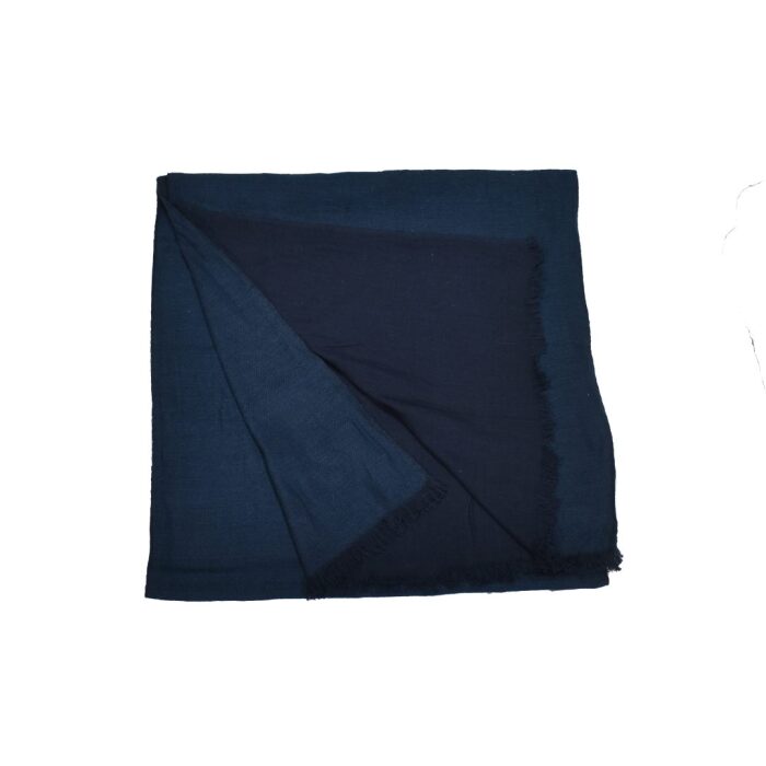 Κασκόλ βαμβακερό μπλε- μαύρο χρώμα Calamar CL 107600-8V60-43