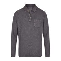 Men's Polo shirt long sleeve anthracite color Calamar CL 109360-2F01-08