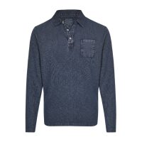 Men's Polo Shirt Long Sleeve Blue Calamar CL 109360-2F01-43