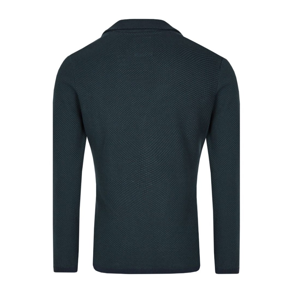 Men's knitted cardigan petrol color Calamar CL 109509-8K05-38