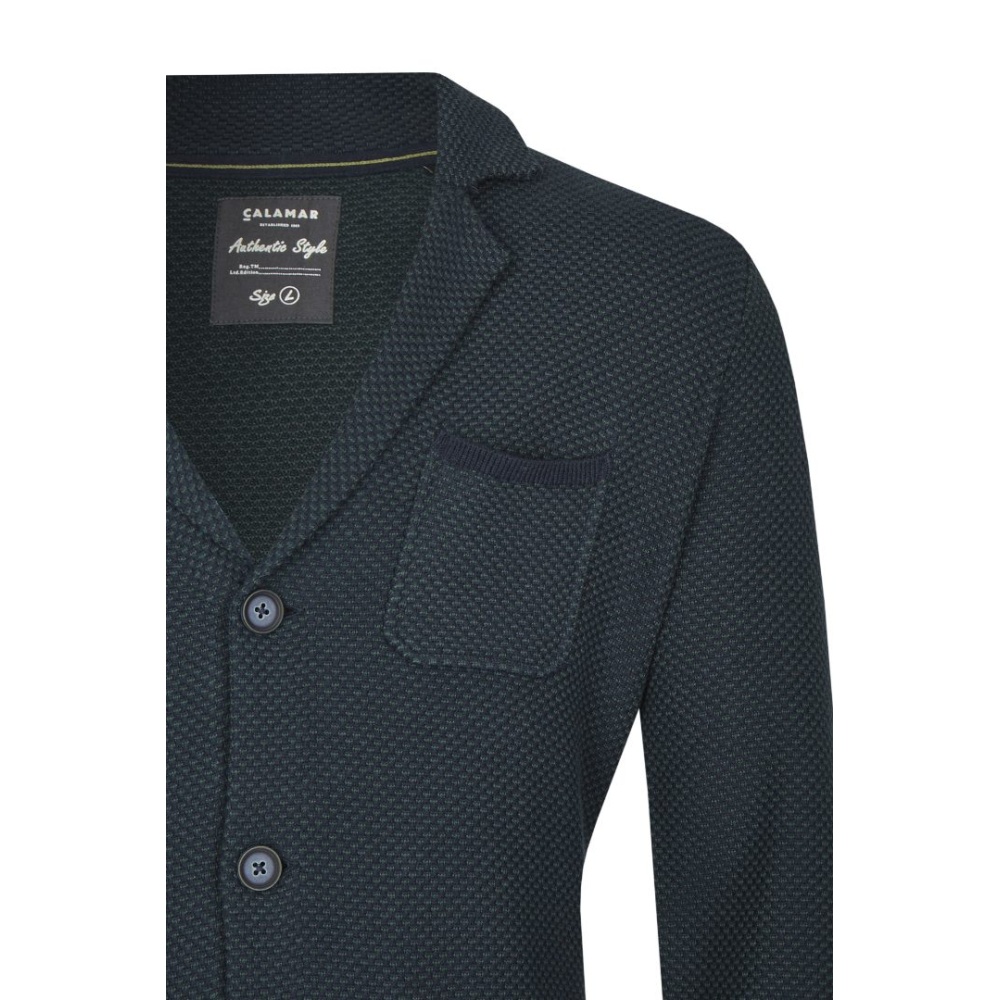 Men's knitted cardigan petrol color Calamar CL 109509-8K05-38