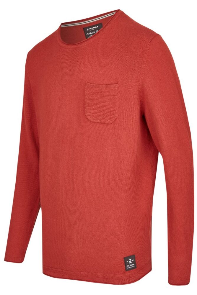 Men's cotton sweater red color Calamar CL 109540-2K04-53
