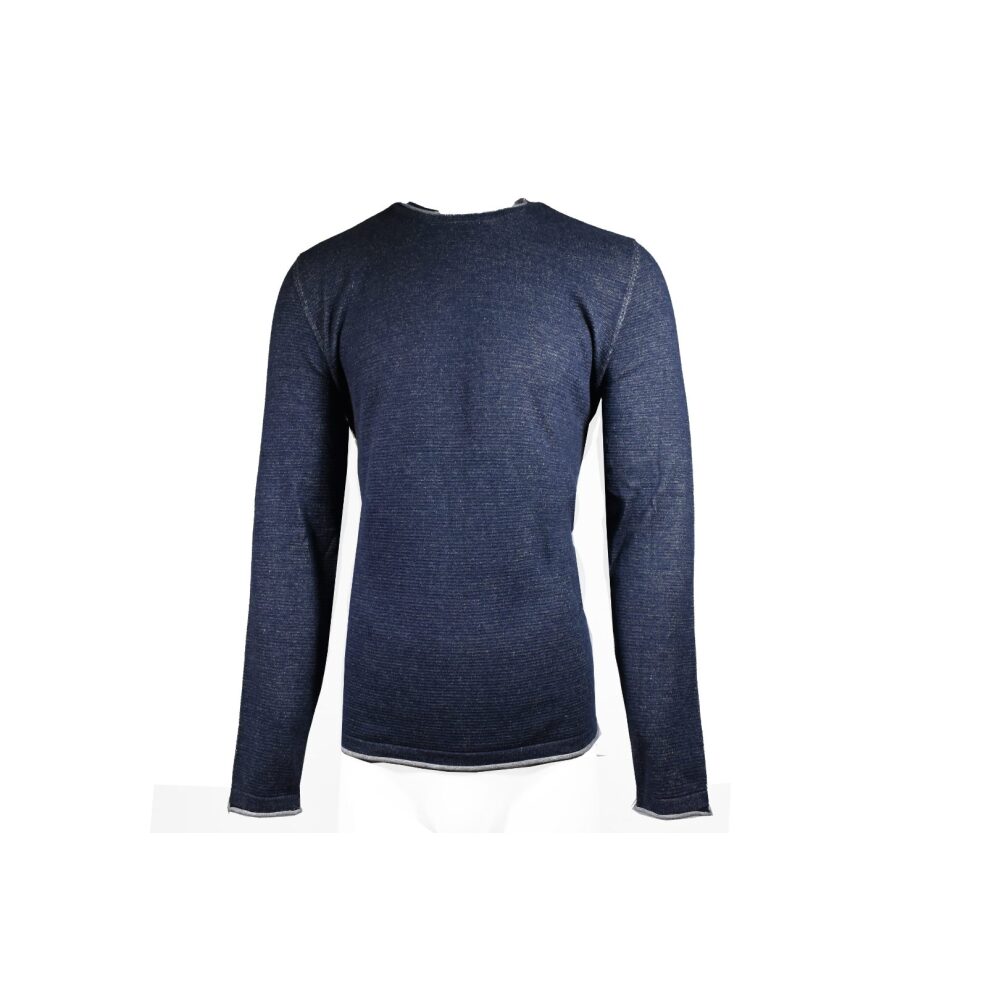 Ανδρικό πουλόβερ 100% βαμβάκι μπλε χρώμα Calamar CL 109545-8K03-43