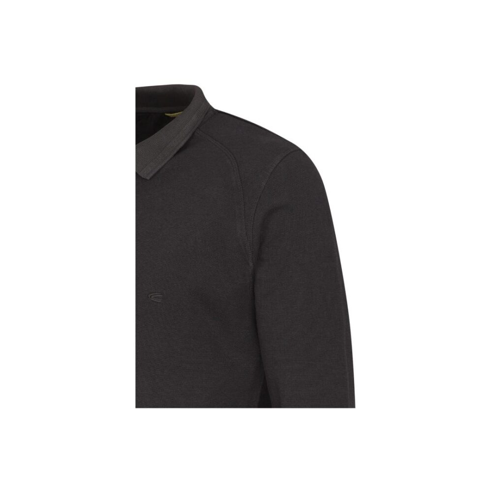 Ανδρικό polo μακρυμάνικο μαύρο χρώμα jersey "fine stripe" Camel Active CA 128-101-37