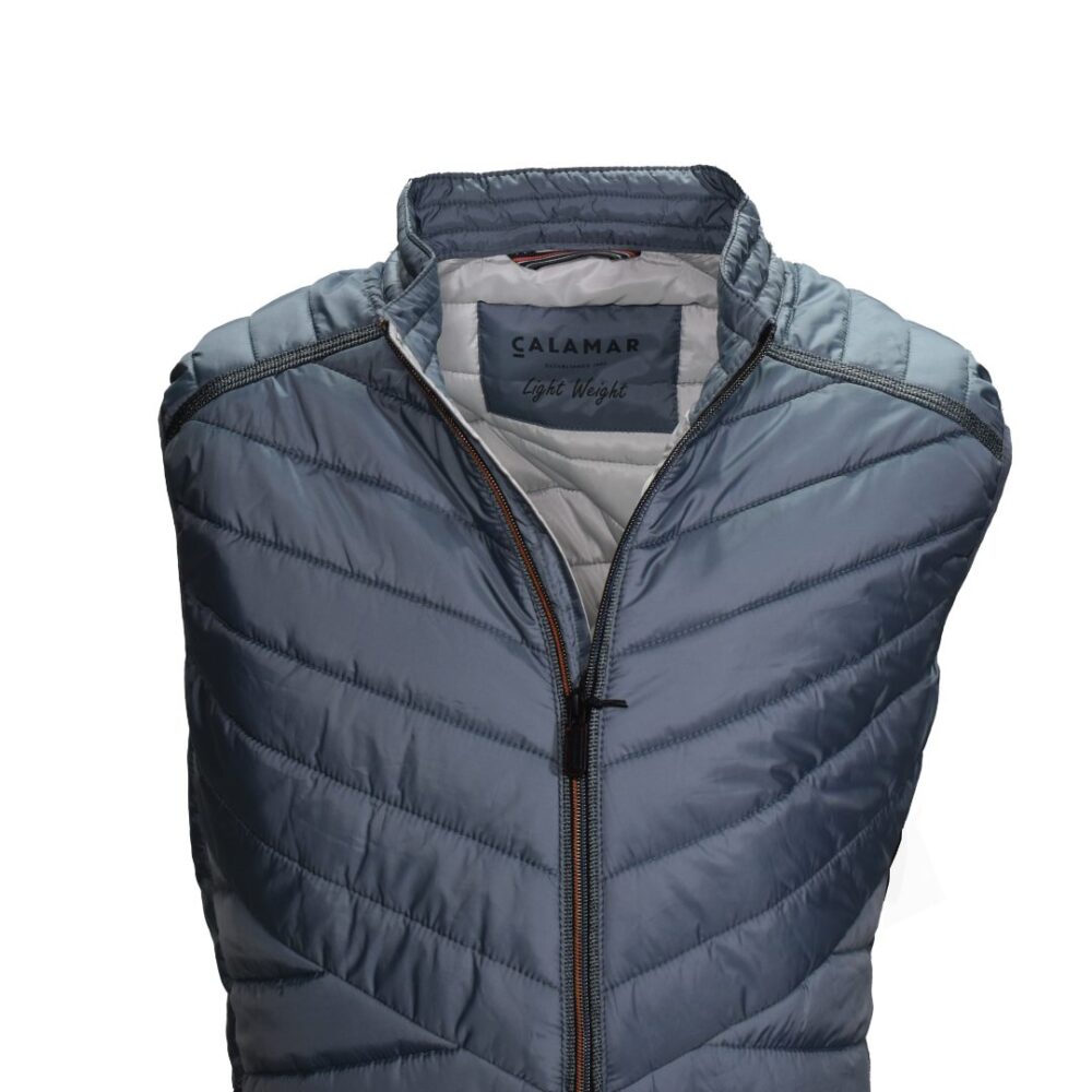 Men's quilted vest gray - light blue color Calamar CL 160010-1Y05-40