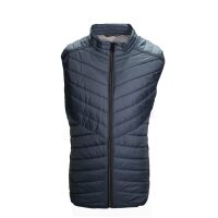 Men's quilted vest gray - light blue color Calamar CL 160010-1Y05-40