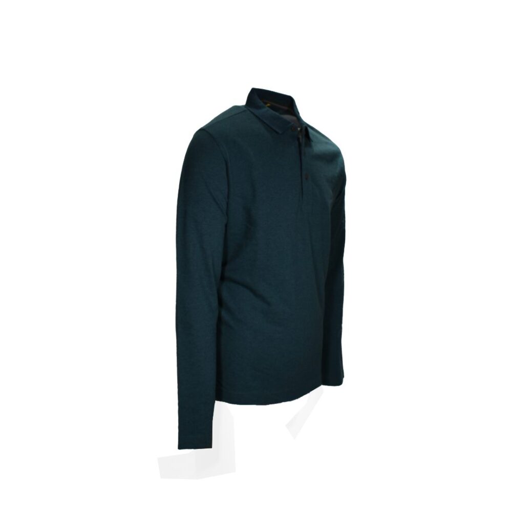 Men's Long Sleeve Polo Pique Green T-Shirt Camel Active CA 348-161-76