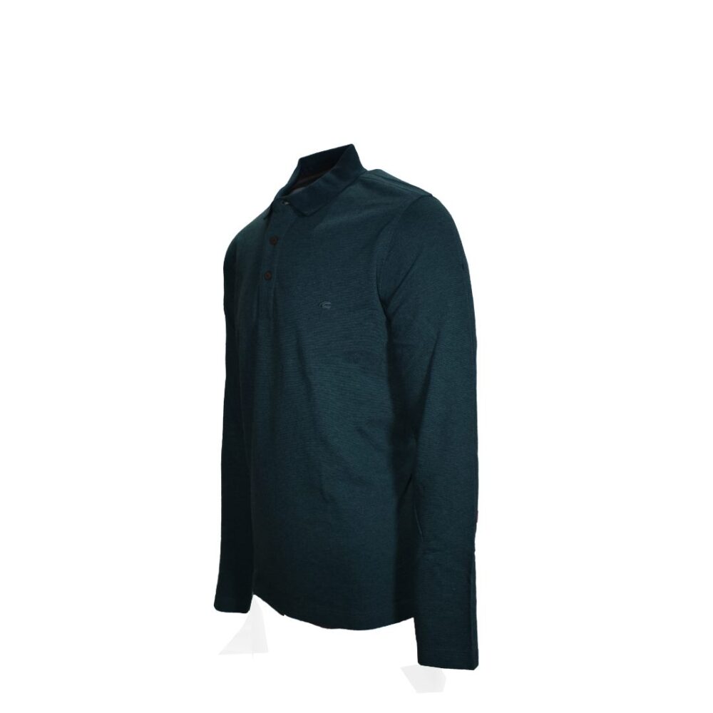 Ανδρικό μακρυμάνικο μπλουζάκι πόλο πικέ πράσινο χρώμα Camel Active CA 348-161-76