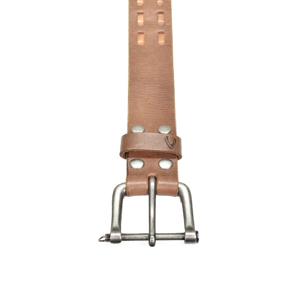 Brown leather belt Camel Active CA 402810-3B81-20