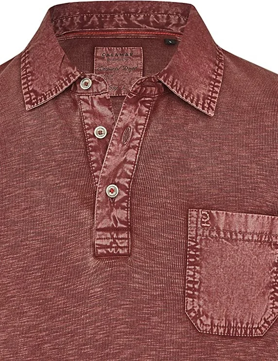 Men's Polo Shirt Long Sleeve Red Calamar CL 109360-2F01-53